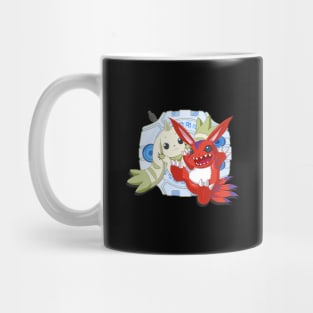 Terriermon and elecmon cute Mug